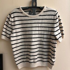 H&M Black and White Striped Sweater